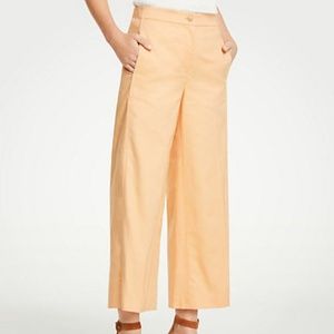 Ann Taylor Orange Wide Leg Marina Cropped Pant 6